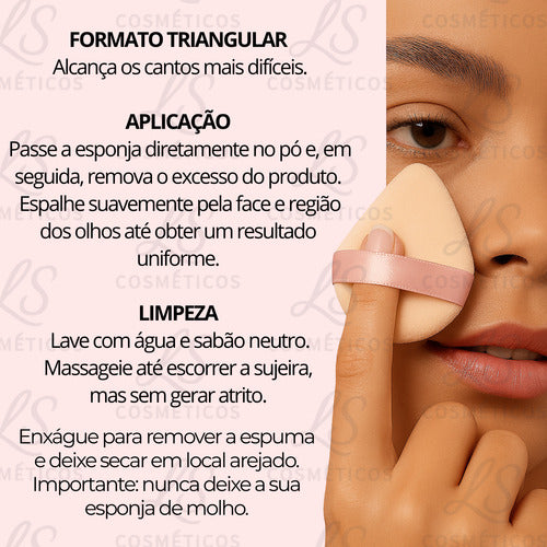 Kit 2 Esponjas Maquiagem - Esponjinhas Para Pó