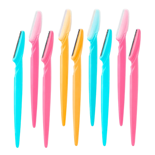 Kit 9 Lâminas Sobrancelha Rosto Corpo Depilação Tira Pelo