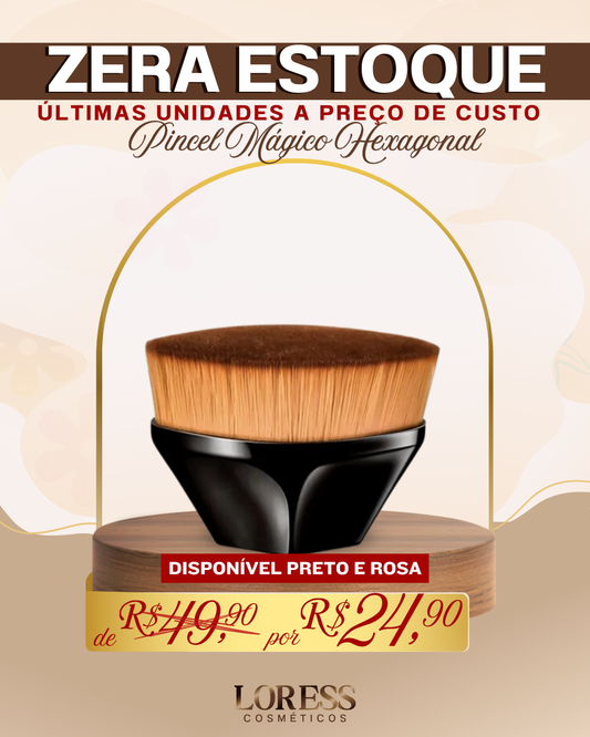 Pincel Mágico Hexagonal Base Maquiagem