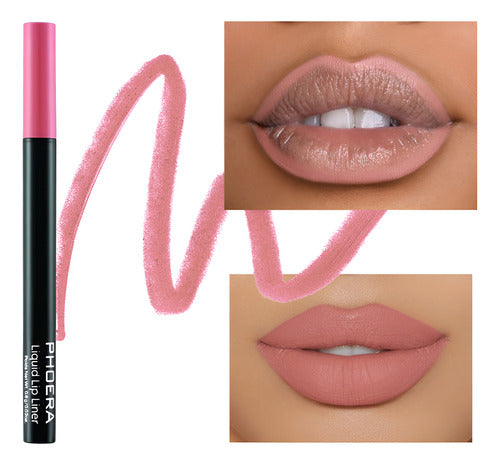 Delineador Labial Matte Contorno De Longa Duração Phoera