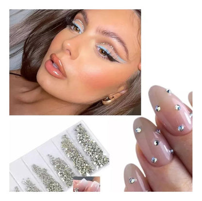 Caixa 12und Pedraria Strass Para Maquiagem Make Unhas Looks