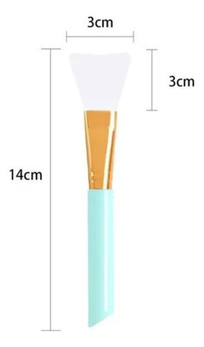 Kit 3 Pincéis Silicone Espatulas Skincare Máscara Creme