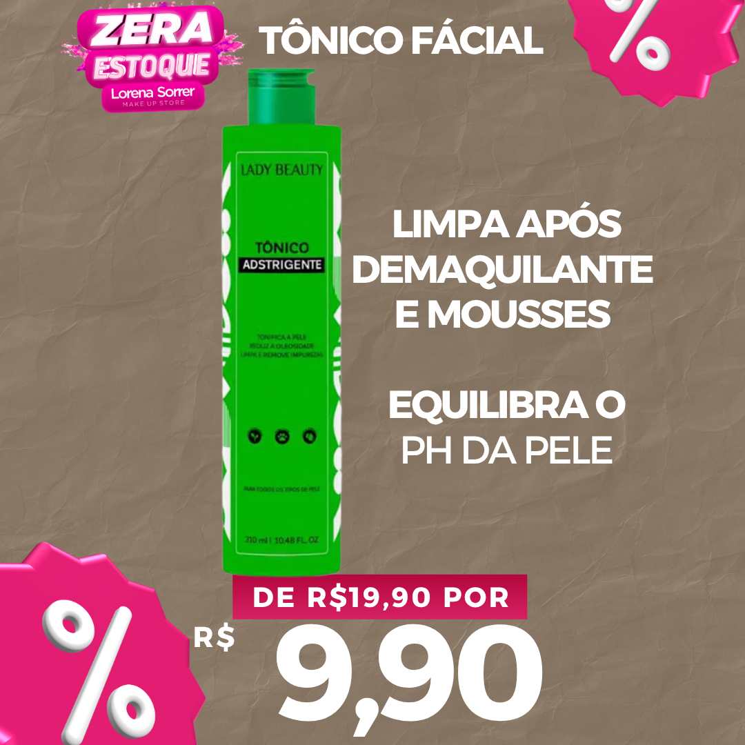 Tônico Adstrigente Todos tipos de Pele - Lady Beauty