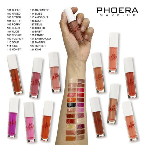 Hydra Gloss Labial High Shine Phoera Boca 85% +hidratada