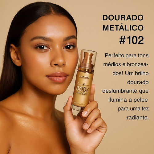 Iluminador Líquido Facial e Corporal Body Luminizer Phoera