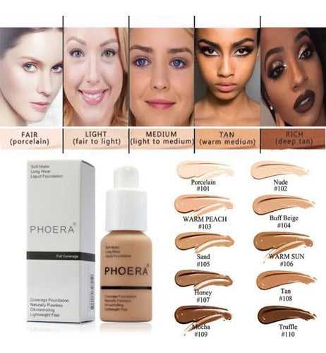 Kit Base Líquida Soft Matte Prova Dagua 24h+ Brinde Esponja Phoera