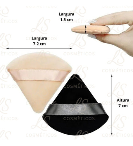 Kit 2 Esponjas Maquiagem - Esponjinhas Para Pó