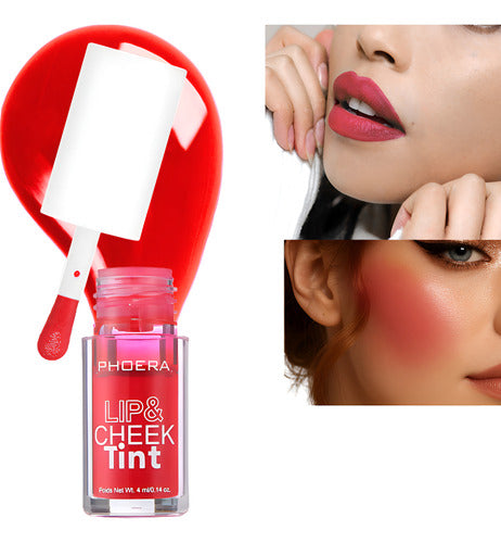 Lip Tint Matte Lábios e Bochechas Phoera