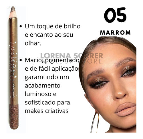 Lápis Glitter Mega Macio- Lua & Neve