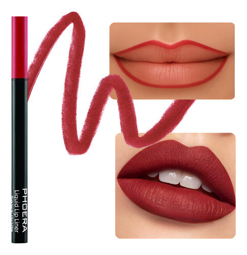 Delineador Labial Matte Contorno De Longa Duração Phoera
