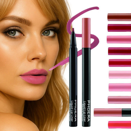 Delineador Labial Matte Contorno De Longa Duração Phoera