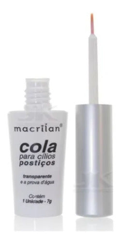 Cola Para Cílios Postiços À Prova D'água Macrilan 7g Cor Transparente