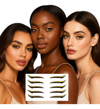 Cartela 5und Delineador Adesivo Autocolante Gatinho Prático