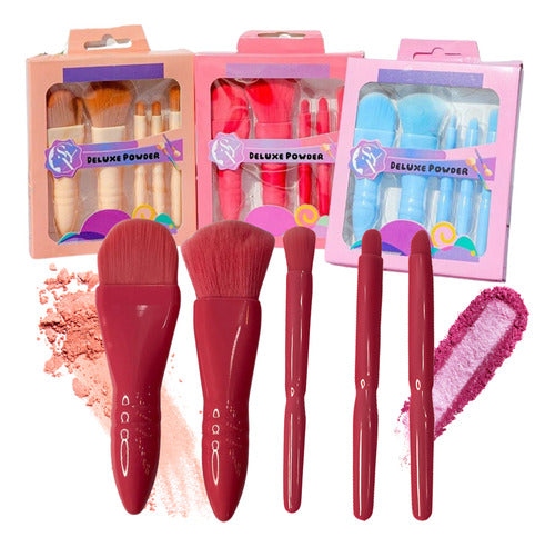 5 Mini Pincéis De Bolsa Deluxe Premium Essenciais Necessarie