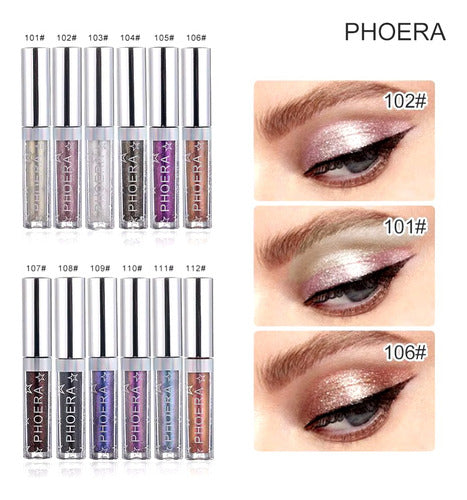 Kit 3 Sombra Líquida Glitter Glow A Prova De Água Pigmentado