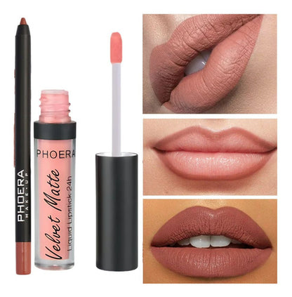 Kit Lábios Divino - Batom Intransferível + Lápis Labial 24hr