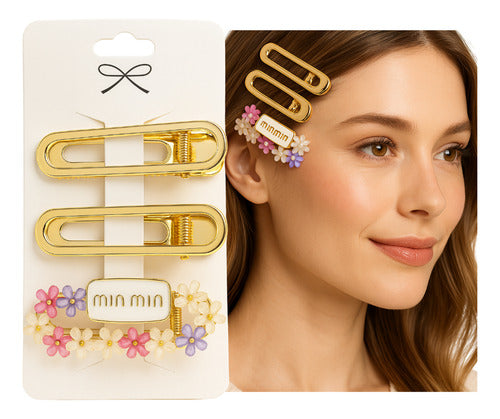 Kit 3 Un Presilhas Grampo De Cabelo