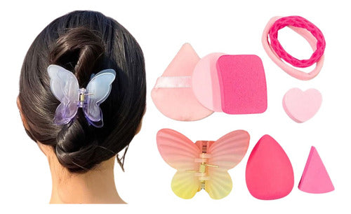Kit 9und Esponjas Para Base Corretivo Pó Cabelo Maquiagem