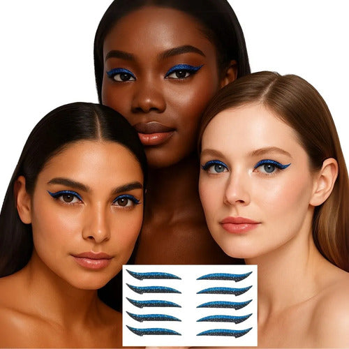 Cartela 5und Delineador Adesivo Autocolante Gatinho Prático