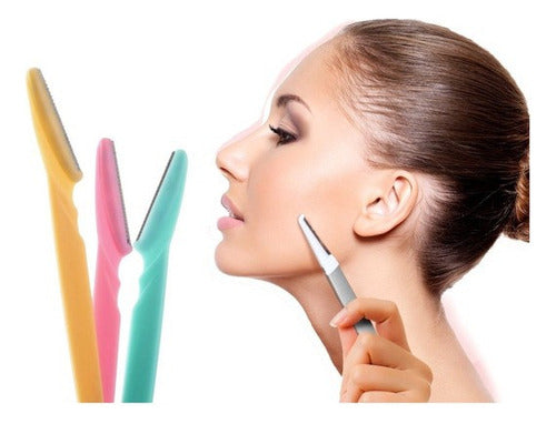 Kit 12 Navalha Para Sobrancelha Feminina Rosto Face Atacado