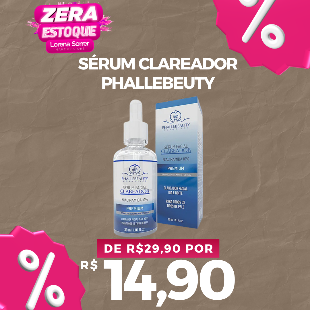 Sérum Clareador Premium Niacinamida10% Skincare Phállebeauty Momento De Aplicação Dia/noite Tipo De Pele Todo Tipo De Pe