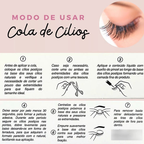 Kit 10und Make Maquiagem Delineador Cola + Clios Postiços