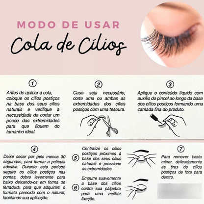 Kit 10und Make Maquiagem Delineador Cola + Clios Postiços