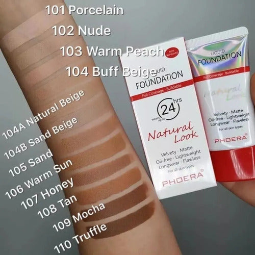 Kit 4und Compre Base Matte +pó 24h Prova D'água Leve 2brinde