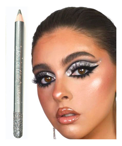 Lápis Glitter Mega Macio- Lua & Neve
