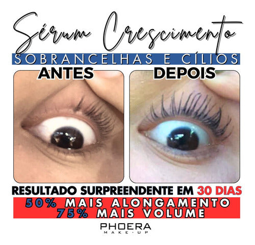 Kit 2un Sérum Crescimento Cílios Sobrancelhas Biotina Phoera