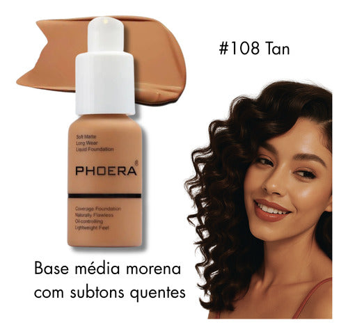 Base Líquida Soft Matte 30ml - Phoera