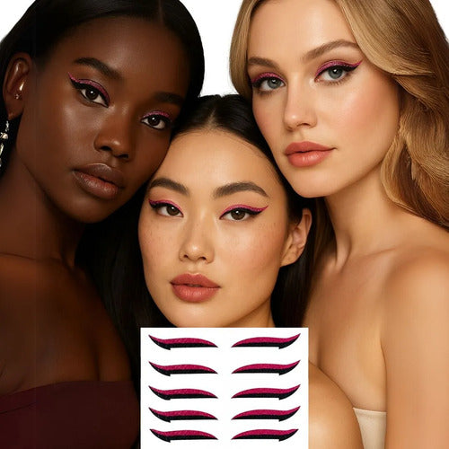 Cartela 5und Delineador Adesivo Autocolante Gatinho Prático