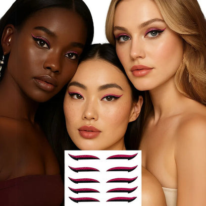 Cartela 5und Delineador Adesivo Autocolante Gatinho Prático