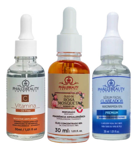 Kit 3und Sérum Facial Pele Hidratação Antirrugas Dia/noite