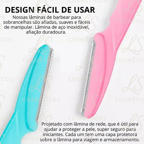 Navalha-lâmina P Aparar Sobrancelhas-rosto Buço Kit C18