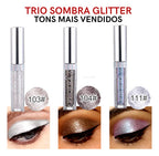 Kit 3 Sombra Líquida Glitter Glow A Prova De Água Pigmentado