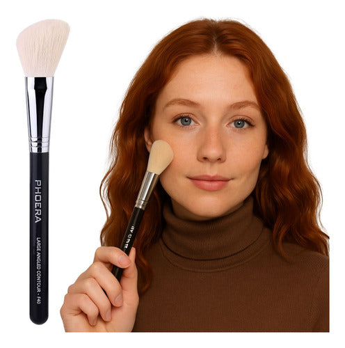 Pincel Profissional Largo Para Contorno Cerda Natural F40