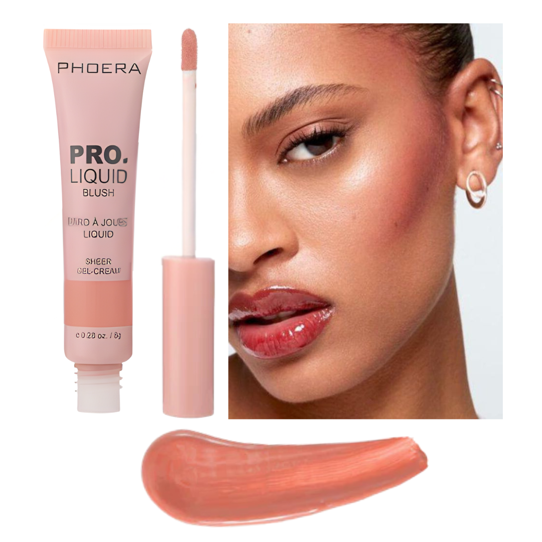 Blush Líquido Efeito Natural Longa Duração - Phoera