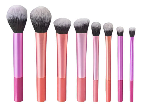 Kit De 8 Pincéis Maquiagem Profissional
