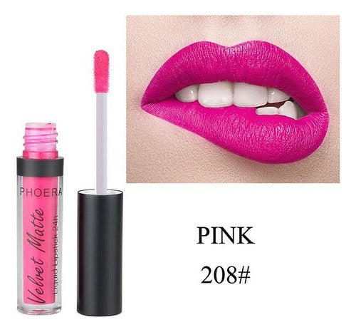 Batom Velvet Matte 24h A Prova De Água Intransferível Phoera