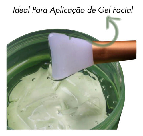 Kit 2 Pincel Silicone Estética Máscaras Argila Skincare