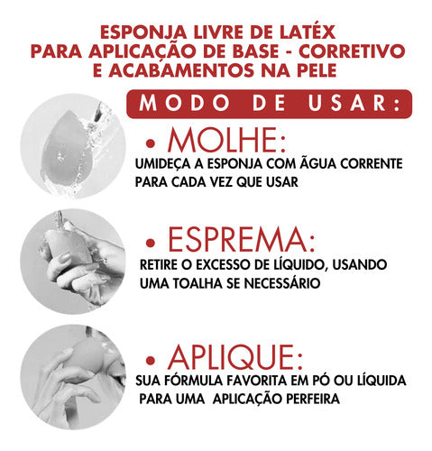 Kit 4und Compre Base Matte +pó 24h Prova D'água Leve 2brinde