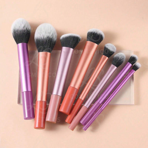 Kit De 8 Pincéis Maquiagem Profissional