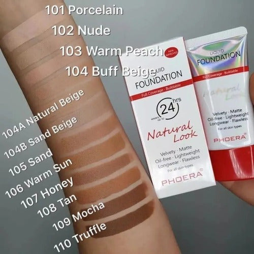Base Líquida Natural Look 30ml - Phoera