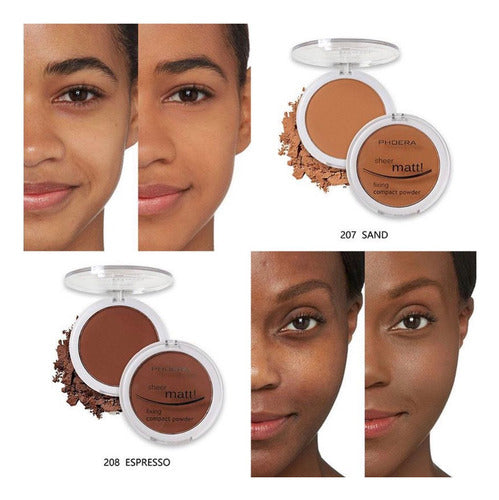 Pó Compacto Sheer Matte 12g Phoera