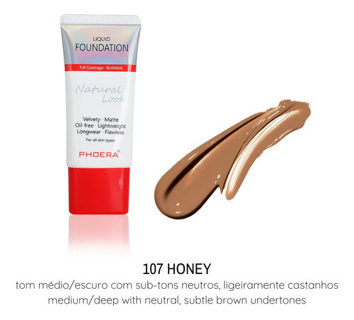 Base Líquida Natural Look 30ml - Phoera