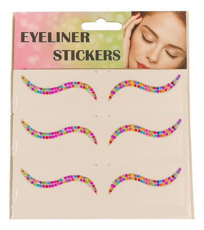 Delineador Adesivo Autocolante De Strass Make Festa Sortido