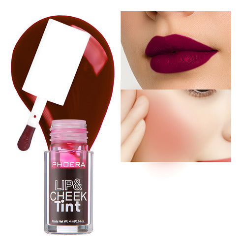 Lip Tint Lábios E Bochechas Matte A Prova D'água Phoera