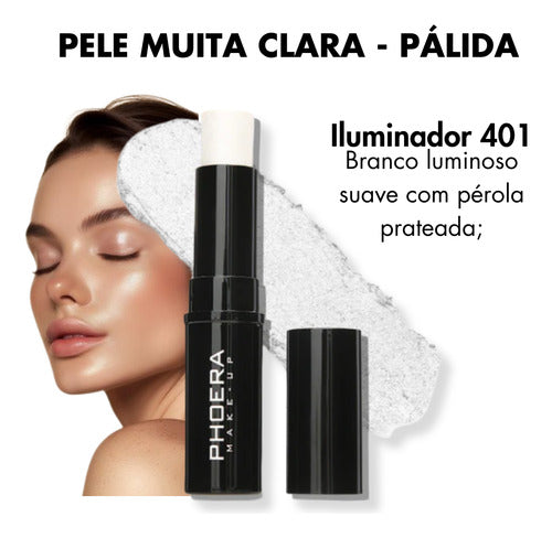 Iluminador em Bastão Cremoso Shimmer Skinstick Phoera