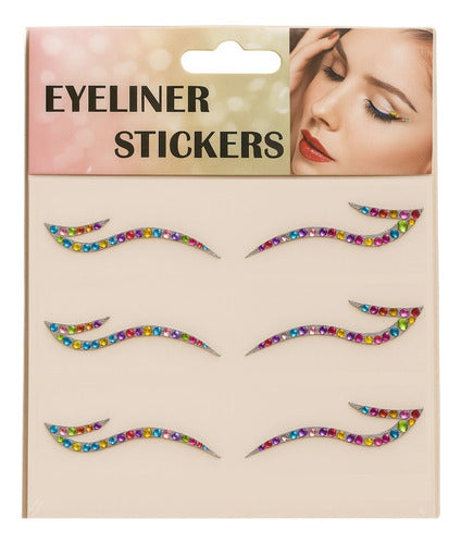 Delineador Adesivo Autocolante De Strass Make Festa Sortido